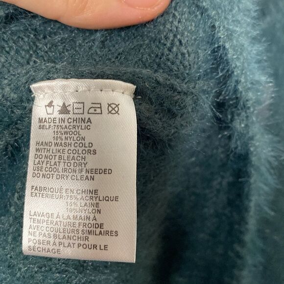 NWT New Fashion Nova Fuzzy Feels Green One Shoulder Dress Size XS - Picture 11 of 11